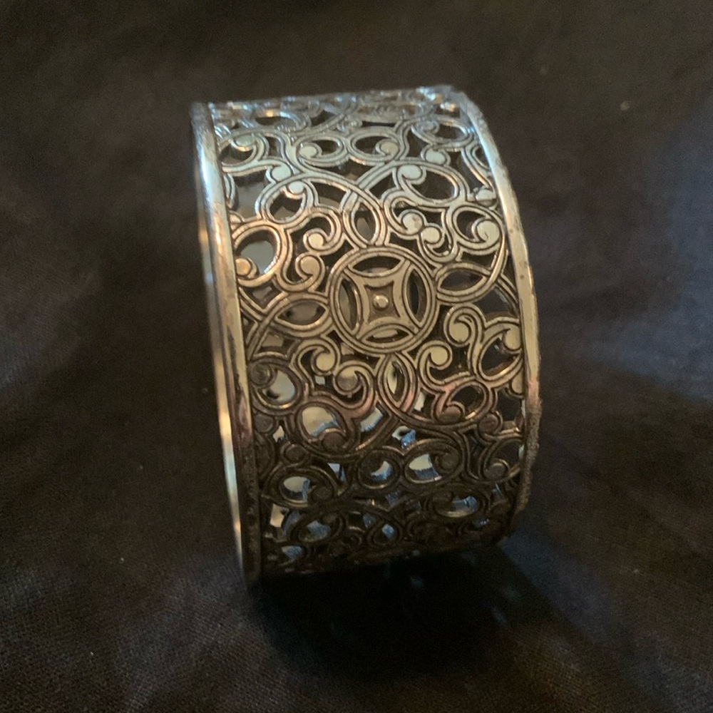 Large Silver Cuff Bangle From Brighton. - image 1